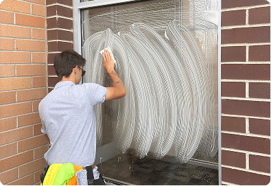 Pure View exterior cleaning in the Tri-Cities — Commercial Window Washing Window Washing Storefronts, multi-story buildings, and interior/exterior glass. Crystal clear windows fo
