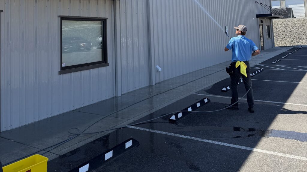Pure View exterior cleaning in the Tri-Cities — Professional Pressure Washing for Tri-Cities Businesses First impressions matter, and for most businesses, that impression starts 